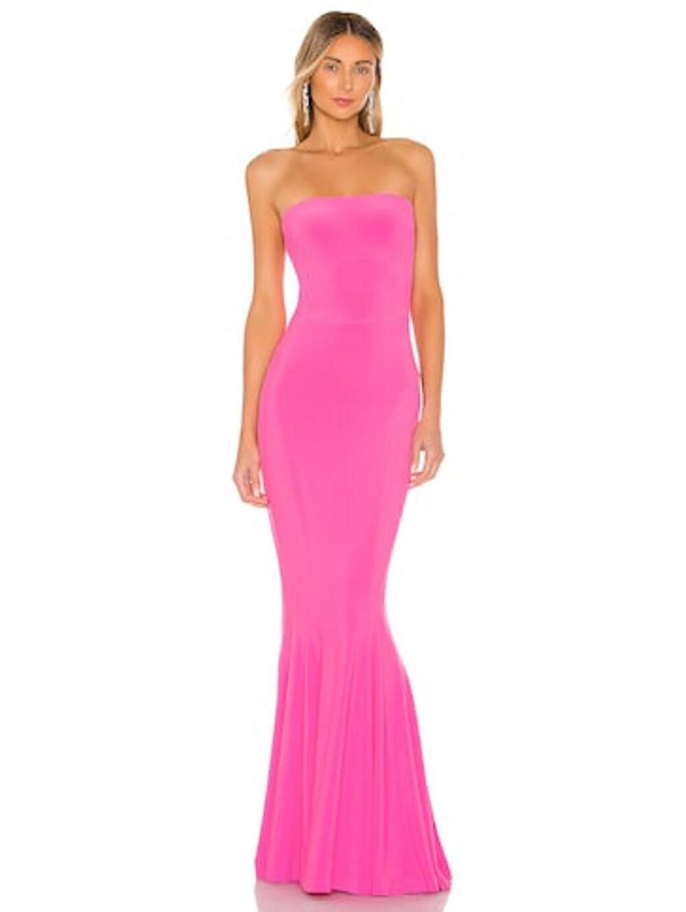 Norma Kamali x REVOLVE Strapless Fishtail Gown in Orchid Pink SMALL